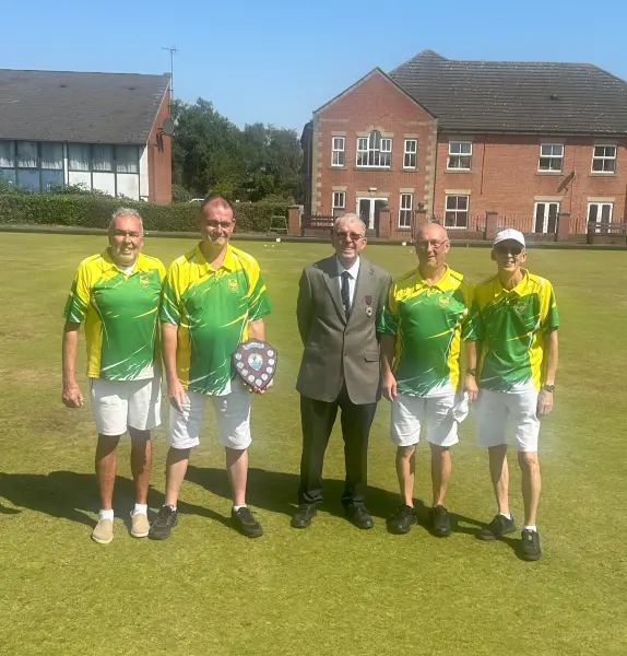 Coalville Top Rink 2025 Winners roy Hicken Kev Collyer Phil Waterfield Pete Burditt